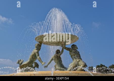 Fontana dei Tritoni la Valletta Foto Stock