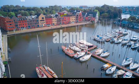 Porto cittadino olandese, Hoorn, Paesi Bassi. Foto Stock