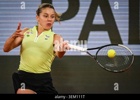 Parigi, Francia, Francia. 4 giugno 2026. Maja CHWALINSKA di Polonia durante la dodicesima giornata del Roland-Garros 2026, Open di Francia 2026, torneo di tennis del grande Slam allo stadio Roland-Garros il 4 giugno 2026 a Parigi, Francia. (Credit Image: © Matthieu Mirville/ZUMA Press Wire) SOLO PER USO EDITORIALE! Non per USO commerciale! Foto Stock