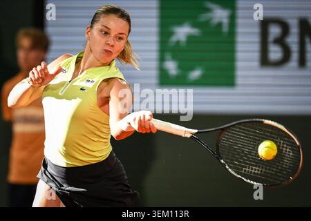 Parigi, Francia, Francia. 4 giugno 2026. Maja CHWALINSKA di Polonia durante la dodicesima giornata del Roland-Garros 2026, Open di Francia 2026, torneo di tennis del grande Slam allo stadio Roland-Garros il 4 giugno 2026 a Parigi, Francia. (Credit Image: © Matthieu Mirville/ZUMA Press Wire) SOLO PER USO EDITORIALE! Non per USO commerciale! Foto Stock