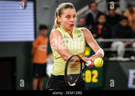 Parigi, Francia, Francia. 4 giugno 2026. Maja CHWALINSKA di Polonia durante la dodicesima giornata del Roland-Garros 2026, Open di Francia 2026, torneo di tennis del grande Slam allo stadio Roland-Garros il 4 giugno 2026 a Parigi, Francia. (Credit Image: © Matthieu Mirville/ZUMA Press Wire) SOLO PER USO EDITORIALE! Non per USO commerciale! Foto Stock