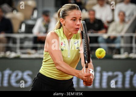 IPA85325388 - Maja CHWALINSKA della Polonia durante la dodicesima giornata del Roland-Garros 2026, Open di Francia, torneo di tennis del grande Slam il 4 giugno 2026 allo stadio Roland-Garros di Parigi, Francia Foto Stock