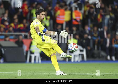 IPA85336759 - Jalal Hassan dell'Iraq durante l'amichevole internazionale di calcio tra Spagna e Iraq del 4 giugno 2026 all'Estadio Municipal De Abanca Riazor di la Coruna, Spagna Foto Stock