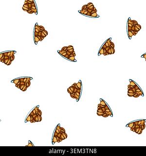 pattern festival greco loukoumades vettore di cartoni animati Illustrazione Vettoriale