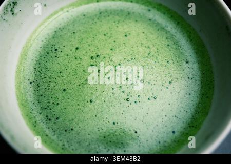 Tè verde matcha appena sfornato Foto Stock