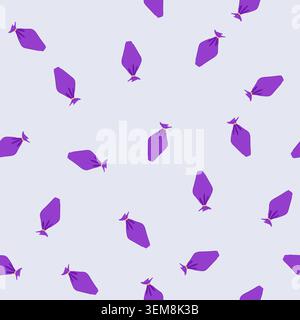 sacchetto per pasticceria viola senza cuciture contenente panna pronta per la decorazione Illustrazione Vettoriale