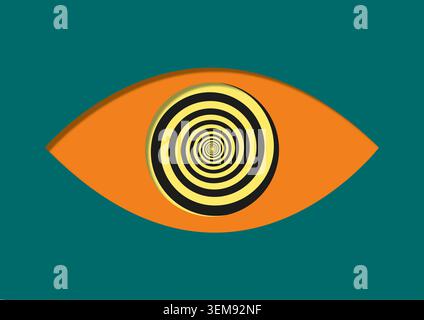 Ipnosi, illustrazione concettuale. Foto Stock