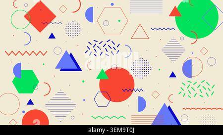 Un morbido motivo astratto organico con forme fluide in colori vivaci, ideale per marchi moderni, poster, imballaggi, sfondi e progetti di design creativo Foto Stock