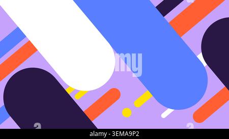 Uno sfondo astratto dai colori vivaci e dalle forme curve dinamiche. Ideale per poster digitali, grafica musicale, branding moderno, grafica Web e progetti di design energici Foto Stock