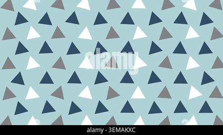 Motivo quadrato senza cuciture in blu, grigio e bianco su sfondo grigio scuro. Ideale per tessuti, sfondi e uso digitale Foto Stock