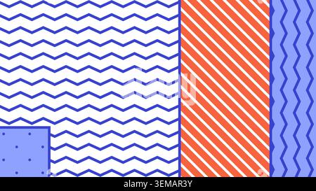 Morbido sfondo pastello astratto con forme geometriche in tonalità rosa, viola e arancione. Perfetto per design minimalista moderno, layout creativi e grafica digitale estetica Foto Stock