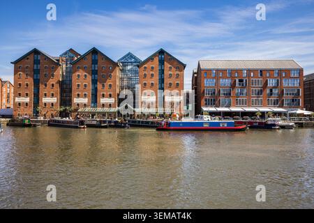 Molo principale di Gloucester, Gloucestershire, Inghilterra Foto Stock
