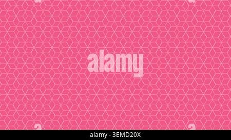 Motivo a stella floreale rosa senza cuciture con forme geometriche dei fiori, ideale per stampe tessili, sfondi e sfondi eleganti Illustrazione Vettoriale