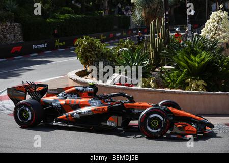 Montecarlo, Monaco. 6 giugno 2026. LANDO NORRIS della McLaren in azione alla curva Fairmont durante la sessione di qualificazione del Gran Premio di Formula 1 di Monaco 2026. (Credit Image: © Mickael Chavet/ZUMA Press Wire) SOLO PER USO EDITORIALE! Non per USO commerciale! Crediti: ZUMA Press, Inc./Alamy Live News Foto Stock