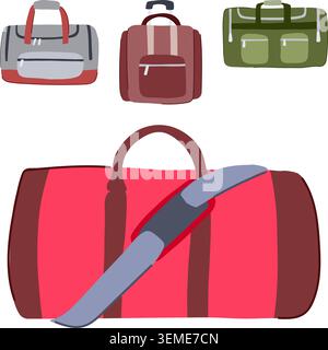 Valigie da viaggio per il viaggio Illustrazione Vettoriale