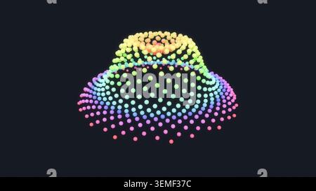 Colorare le sfere dell'arcobaleno con rendering 3d. Foto Stock