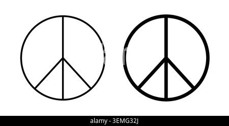 Pacchetto di illustrazioni con icona Peace per il Web. Illustrazione Vettoriale