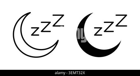 Design grafico dell'icona ZZZ. vettori delle icone web. Illustrazione Vettoriale