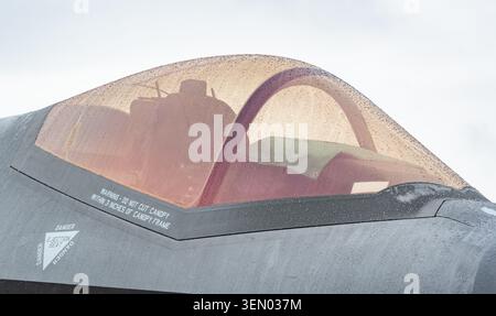 Un F-35A Lightning II dell'USAF in esposizione statica alla RAF Fairford, per RIAT 2025. Credit JTW Aviation Images / Alamy. Foto Stock