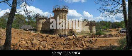 Guedelon, ha costruito un castello di recente Foto Stock