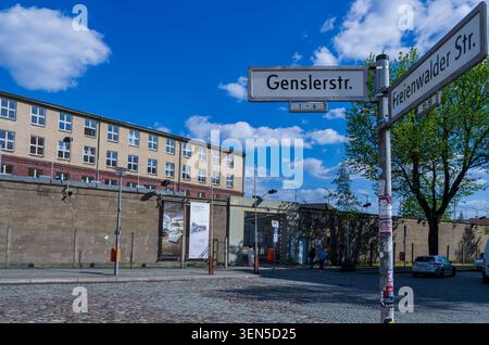 Memoriale di Berlino-Hohenschönhausen (Gedenkstätte Hohenschönhausen), ex carcere di detenzione del Ministero della sicurezza dello Stato della Germania Est. Foto Stock