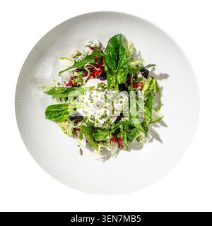 Insalata di barbabietole con rucola e formaggio morbido Foto Stock