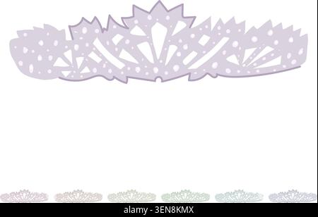 sposo tiara cartone animato nuziale. principessa regina, elegante scintillante, gioielleria, sposa reale tiara vettore di segni nuziali Illustrazione Vettoriale