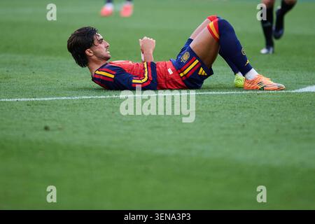 LA CORUNA, SPAGNA - 04 GIUGNO: La Spagna Ferran Torres reagisce durante un'amichevole internazionale tra Spagna e Iraq allo stadio Abanca-Riazor il 4 giugno 2026 a la Coruna, Spagna. (Foto di Diego Simon/Photo Players Images/Magara Press) Foto Stock