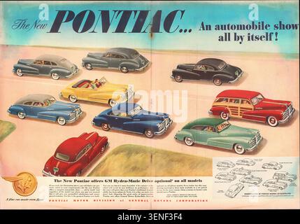 1948 Pontiac Advertisement Life Magazine 19 aprile 1948 - pubblicità per la stampa americana d'epoca Foto Stock