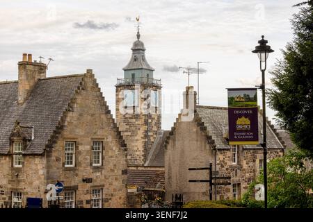 Edifici storici nel centro storico Top of the Town, Stirling, Scozia centrale Foto Stock