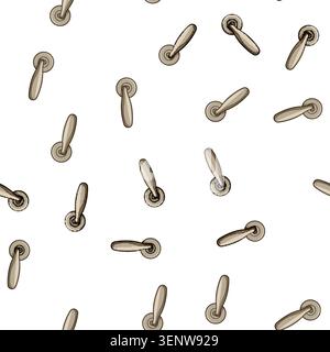 Modello Grigio meccanismo della maniglia della leva della portiera metallizzato che offre un utensile per l'azionamento delle porte, simboleggia l'ingresso, l'uscita, la sicurezza, la privacy, e controllo all'interno Illustrazione Vettoriale