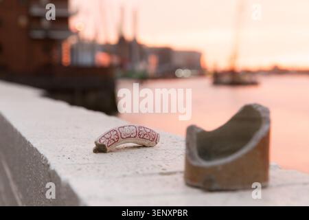 Riverside Walk nove elms Foto Stock