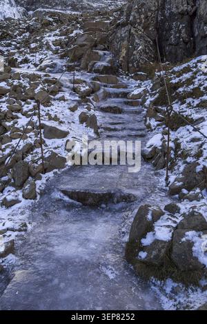 Islanda - Bildudalur, cascate Fjallfoss Foto Stock