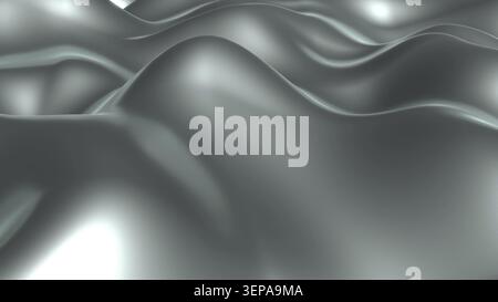 Rendering 3d Metal bg Wave Foto Stock