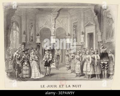 Le jour et la nuit si esibisce come operetta in tre atti al Théâtre des Nouveautés di Parigi il 5 novembre 1881 su libretto di Albert Vanloo e Eugène Leterrier. Foto Stock