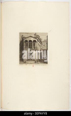 Marziale A.-P. Incise la Maison du docteur Dubois al Carrefour de l'Odéon di Parigi nel 1866, registrando l'architettura residenziale del XIX secolo e l'ambiente di strada associato ad Antoine Dubois all'interno della serie Ancien Paris. Foto Stock