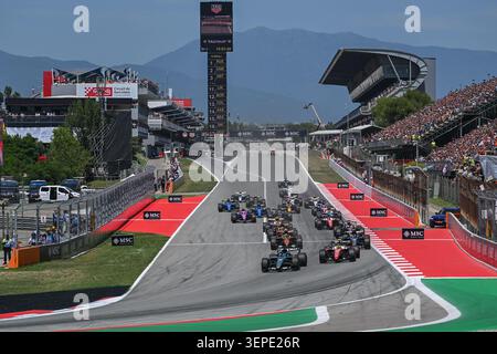BARCELLONA, SPAGNA - 14 GIUGNO: La gara inizia durante il Gran Premio di F1 MSC Cruises di Barcellona-Catalunya sul circuito di Barcellona-Catalunya il 14 giugno 2026 a Barcellona, Spagna. (Foto di Vince Mignott/Alamy Live News) Foto Stock