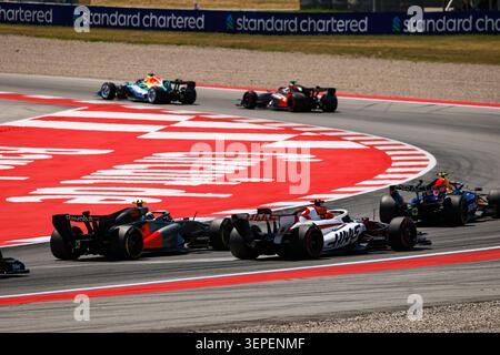 Montmelo, Espagne. 14 giugno 2026. 05 BORTOLETO Gabriel (bra), Audi F1 Team R26, 31 OCON Esteban (fra), TGR Haas F1 Team VF-26, azione durante il Gran Premio di Formula 1 Barcellona-Catalunya 2026, 7° round del Campionato del mondo di Formula 1 2026 dal 12 al 14 giugno 2026 sul circuito di Barcellona-Catalunya, a Montmelo, Spagna - foto Florent Gooden/DPPI credito: DPPI Media/Alamy Live News Foto Stock
