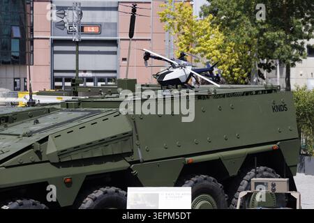 Parigi, Francia. 15 giugno 2026. Immagine illustrata scattata durante la fiera Eurosatory Defence and Security a Parigi, in Francia, lunedì 15 giugno 2026. BELGA FOTO NICOLAS MAETERLINCK credito: Belga News Agency/Alamy Live News Foto Stock