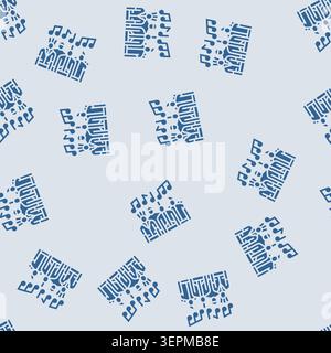 punk band stile subcultura glifi vettoriali pattern senza cuciture punk band stile subcultura segno illustrazione Illustrazione Vettoriale