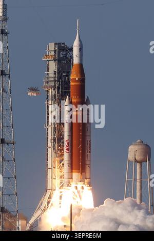 Artemis II Preflight, Rocket Launch Pad, Cape Canaveral, 2026 Foto Stock