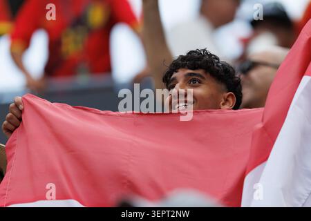 Seattle, Washington, Stati Uniti. 15 giugno 2026. Tifosi egiziani durante la partita del gruppo F della Coppa del mondo FIFA 2026 tra Belgio ed Egitto al Lumen Field. (Credit Image: © John Carusi/ZUMA Press Wire) SOLO PER USO EDITORIALE! Non per USO commerciale! Crediti: ZUMA Press, Inc./Alamy Live News Foto Stock