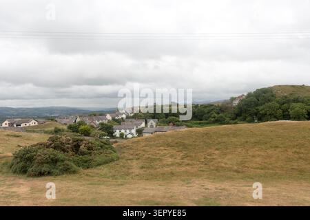 Great orme, famoso promontorio sulla costa settentrionale del Galles, a nord-ovest del Llandudno, una località balneare. Foto Stock