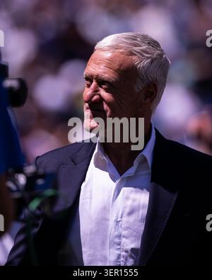 EAST RUTHERFORD, NJ - 16 GIUGNO: Allenatore della Francia, Didier Deschamps durante la partita del gruppo i della Coppa del mondo 2026 tra Francia e Senegal al New York New Jersey Stadium il 16 giugno 2026 a East Rutherford, Stati Uniti. (Foto di Victor Monteiro/PxImages) Foto Stock