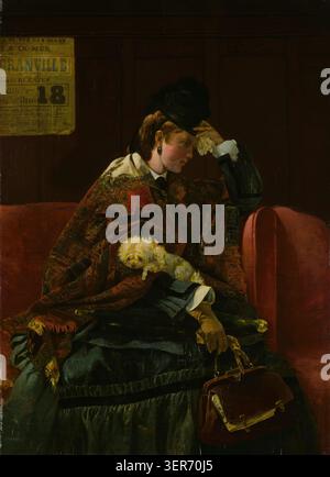 Alla stazione ferroviaria (1874) di Alfred Stevens Foto Stock