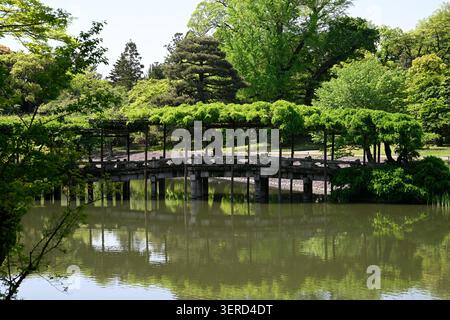 Il sano Gosho , un grande giardino recintato sui terreni del Palazzo Imperiale nel centro di Kyoto, in Giappone. Foto Stock