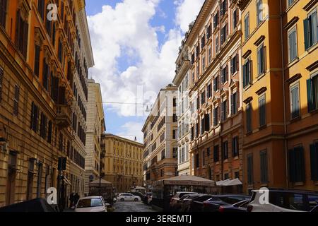 24 febbraio 2024, Roma, Italia. Vista su via Giuseppe Gioachino belli Foto Stock