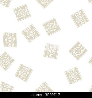 illustrazione dei segni di vista alieni con visualizzazione del glifo vettore senza cuciture Illustrazione Vettoriale