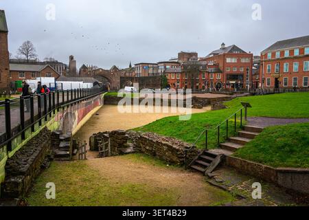 Chester Roman Amphitheatre un edificio classificato Grade i - Chester, Cheshire, Inghilterra, Regno Unito - 13 gennaio 2026 Foto Stock