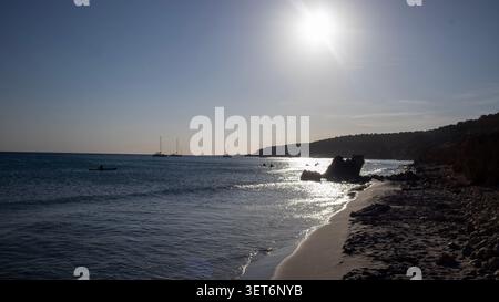 Isola di Minorca, mare mediterraneo Paradise Place, destinazione di viaggio Foto Stock